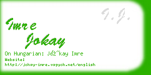 imre jokay business card